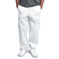 thumbnail image 1 of FOCUSNORM Man Juniors Casual Pants Solid Color Loose Pocket Drawstring Long Trousers, 1 of 3