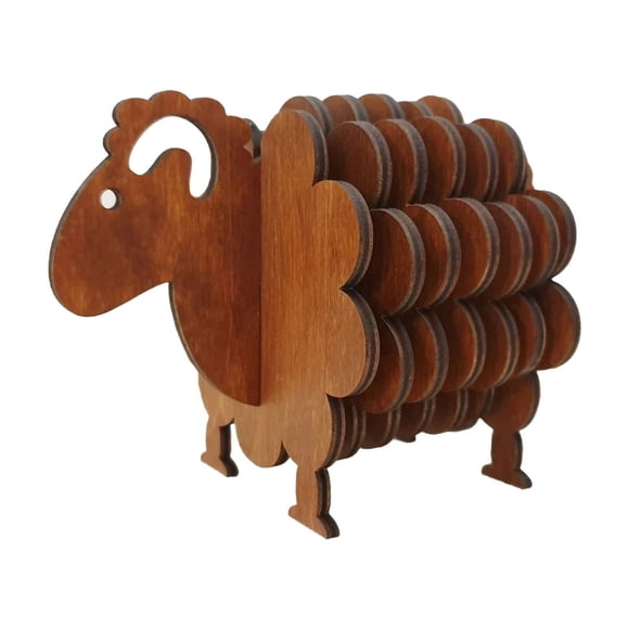 Napperon 2 pour Espaces de Salle à Manger avec Napperons en Forme de Mouton en Bois et Support – Convient aux Plats Chauds et Froids Tailles Petites à Grandes Accessoire de Cuisine Mignon
