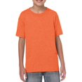 thumbnail image 1 of Softstyle Youth T-Shirt, M, Heather Orange, 1 of 3