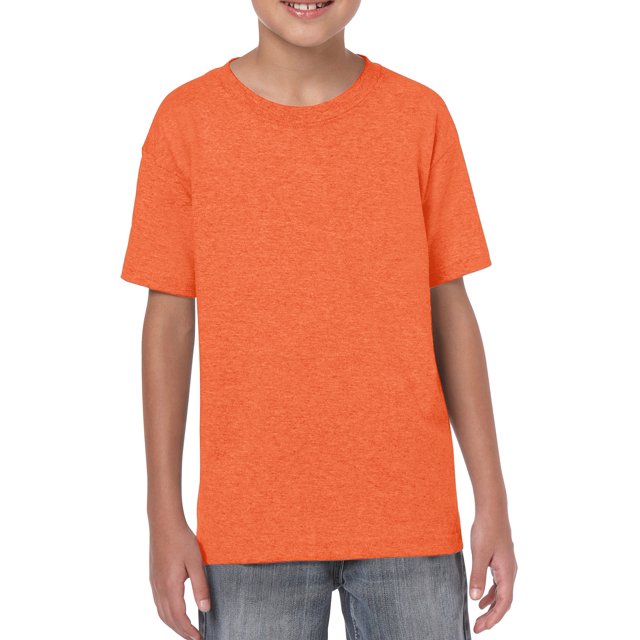Softstyle Youth T-Shirt, M, Heather Orange