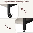 thumbnail image 3 of Portable Printer Stand with Power Outlet, 3 Tier Rolling Printer Table with Adjustable Storage Shelf and Wheels, 3 of 7