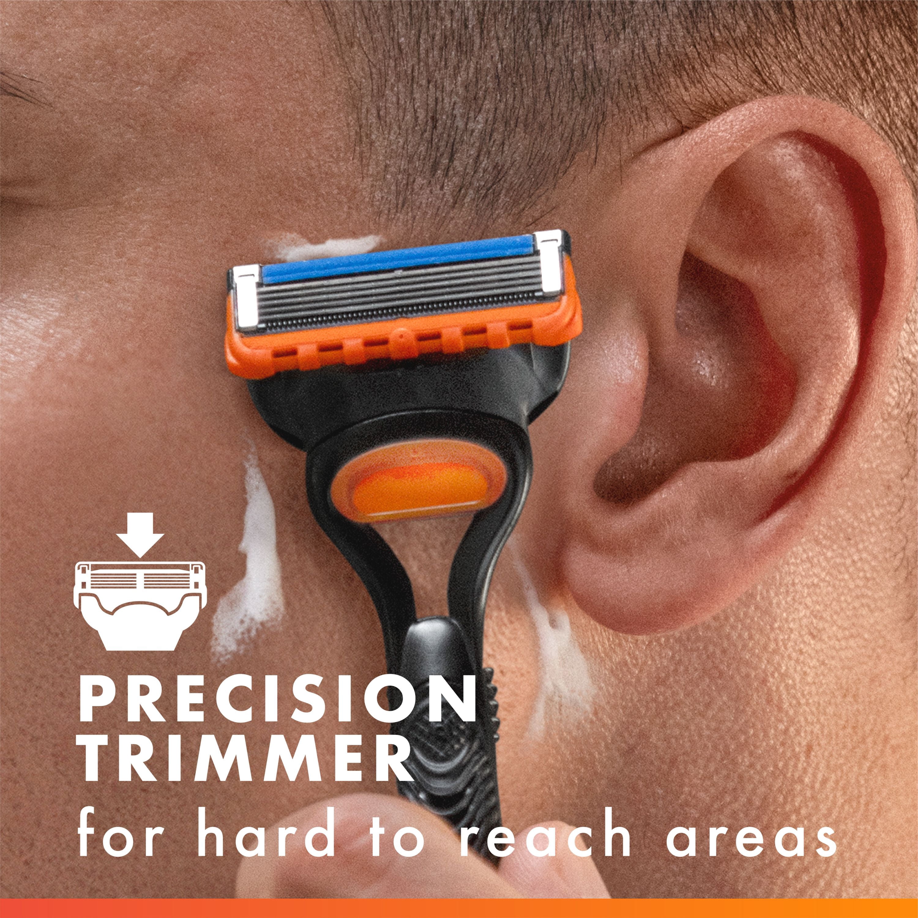 Gillette Fusion5 Recharges de Rasoir pour Hommes Cartouches de Rasoir, Bande Lubrifiante, Lame de Précision pour Hommes, Lames de Rasoir à 5 Lames pour un Rasage de Près 4ct