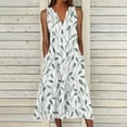 thumbnail image 1 of FcBaudy Camisole Sans Manches Col en V, Robes d'Été pour Femmes, Robes d'Été Décontractées Design Dégradé Sans Manches Col en V Longue Robe Femme, 1 of 5