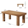 thumbnail image 2 of Tribesgins Solid Wood Executive Desk, 63-Inch Home Office Computer Desk with Sturdy Wooden Legs, Farmhouse Simple Writing Study Table Business Workstation for Home Office, Light Brown, 2 of 5