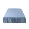 thumbnail image 2 of HHBEAUTY Solid Color Bed Skirt, Wrap-Around Elastic Ruffled Eyelet Bed Skirt Full Size Dust Ruffle, Bed Sheet Dirtproof Non-slip Protective Cover Cover, 59.1x78.7", 2 of 6