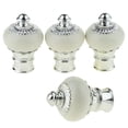 thumbnail image 1 of jifeng 4Pcs Window Curtain Pole End Drape Rod Finals Head for Rods with Dia. 28mm Milk Milk White, 1 of 8