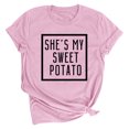 thumbnail image 2 of Meichang T-Shirts pour Femmes, Hauts de la Saint-Valentin, Imprimé Cœur d'Amour Doux, T-Shirts Mignons, Col Rond, Manches Courtes, T-Shirts de Vacances, Saint-Valentin, 2 of 4