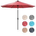 thumbnail image 1 of Costway Parasol de Patio Solaire de 10 Pi avec 96 Lumières DEL, Inclinaison Réglable à 35°, Toit Ventilé, Rouge, 1 of 4