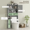thumbnail image 4 of HOMCOM Armoire de Rangement au-Dessus de la Toilette, Armoire de Rangement au-Dessus de la Toilette, Gris, 4 of 10