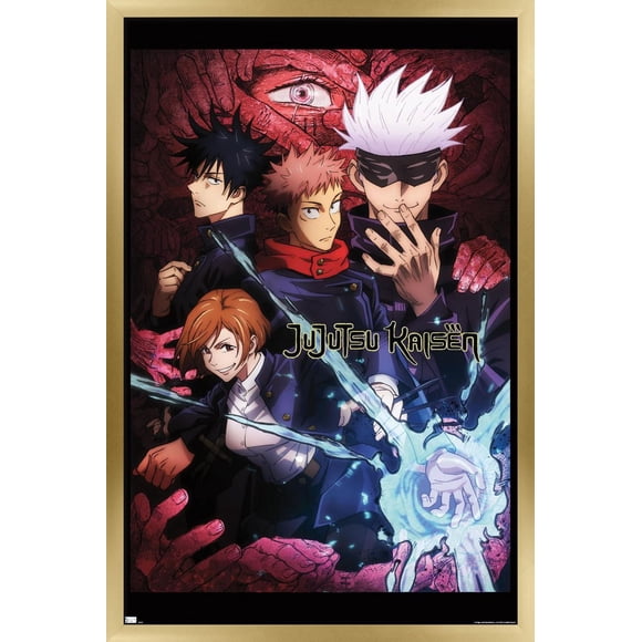 Jujutsu Kaisen - One Sheet English Wall Poster with Push Pins, 22.375" x 34"