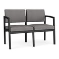 thumbnail image 1 of Lenox Steel Reception Waiting Room Loveseat / Black Steel / Light Gray, 1 of 5