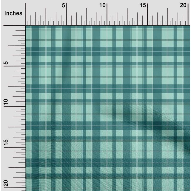 oneOone Viscose Jersey Fabric Madras Check Decor Fabric Printed BTY 60 Inch Wide