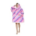 thumbnail image 3 of Faithtur Universal Warm Hooded Sweater Fashion Printing Mink Wool Home Clothes, 3 of 6