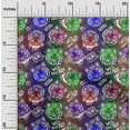 thumbnail image 2 of oneOone Viscose Chiffon Medium Blue Fabric Colourful Animal Face Craft Projects Decor Fabric Printed By The Yard 42 Inch Wide, 2 of 4