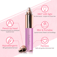 thumbnail image 2 of iMusthav Portable Eyebrow Hair Remover Trimmer: Painless Electric Razor for Eyebrows, Nose, and Ear Hair. 18K Gold-Plated with 360° LED Light., 2 of 6