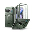 thumbnail image 1 of Dexnor for Google Pixel 9 Case with Slide Camera Cover & Built-in Screen Protector & Heavy-Duty Kickstand,Full-Body Protective Cover Rugged Bumper Cases for Pixel 9 2024, Green, 1 of 8