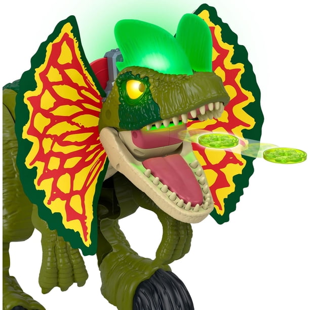 Imaginext Jurassic World Thrash Attack Dilophosaurus Dinosaur Toy