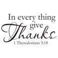 thumbnail image 1 of MasteelfCA In Everything Wall Decal 1 Thessalonians 5 18 Bible Scripture Religious Wall Decor Quote For Home Wall Art Sticker Sayings, 1 of 8