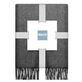 thumbnail image 3 of Faux Cashmere Throw Charcoal, 3 of 3