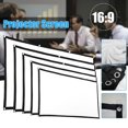 thumbnail image 4 of Foldable No Crease Soft Projector Screen Holes Hanging Portable Home Movie Meeting Screen (72inch 16:9), 4 of 8