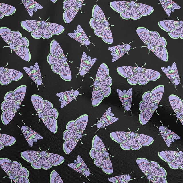 oneOone Cotton Flex Black Fabric Sewing Craft Projects Fabric Prints By Yard 40 Inch Wide-W6