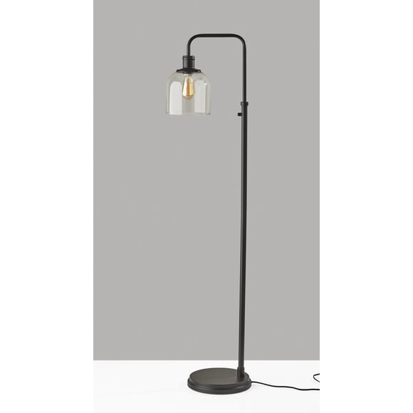 Better Homes & Gardens Farmhouse 60" 1-Light Floor Lamp, Black Metal Finish, Traditional, Adult Use.