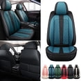 thumbnail image 4 of Maidao 2pcs Car Seat Covers Front Seats for Porsche for Cayenne 2002-2010 2 Seats Leather Airbag Compatible Leather Waterproof Front Set Cushion Protector Black and Red, 4 of 9