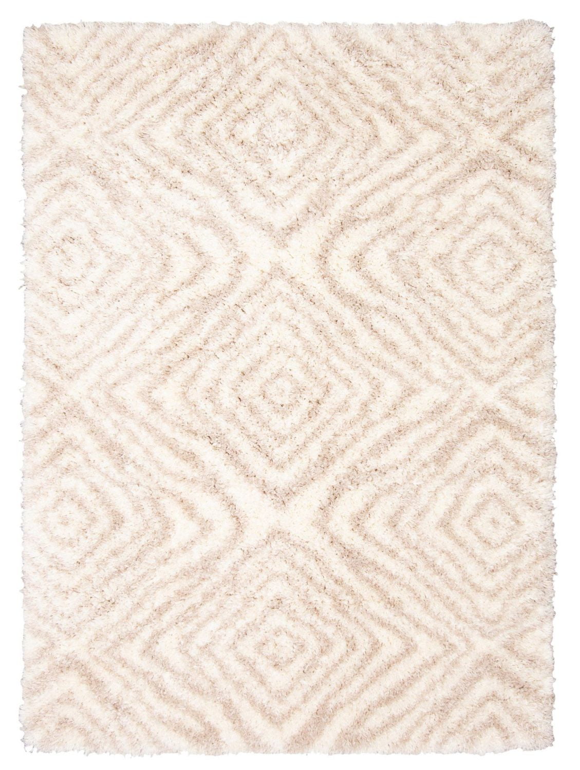 ECARPET Tapis à poils longs super doux pour salon, chambre et sous-sol, motif abstrait