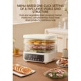 thumbnail image 4 of White Home Food Dehydrator Machine Electric Dryer With Digital Timer 5 Stackable Trays For Fruit Meat Herbs Jerky White Compact Kitchen Appliance, 4 of 9