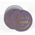 thumbnail image 2 of Inkdotpot 100 Pack Real Gold Foil Paper Tag Love Is Sweet Wedding Favor Hang Tag, 2 of 6