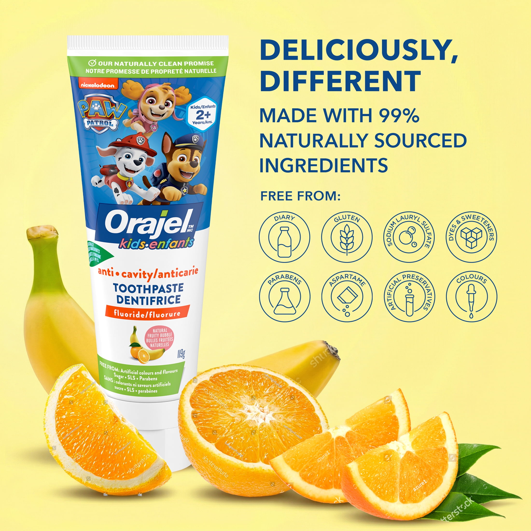 Dentifrice anticarie au fluorure Paw Patrol Orajel Enfants
