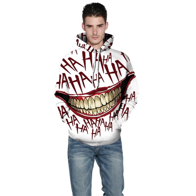 Chandails à Capuchon Originaux pour Hommes et Femmes, Chandail en Molleton de Mode avec Motif Imprimé Réaliste 3D et Poche