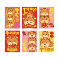 thumbnail image 1 of Abbracc 6pcs Chinese Red Envelopes New Year Packets Ox Hongbao Envelope 2021 Chinese Ox Style4, 1 of 3