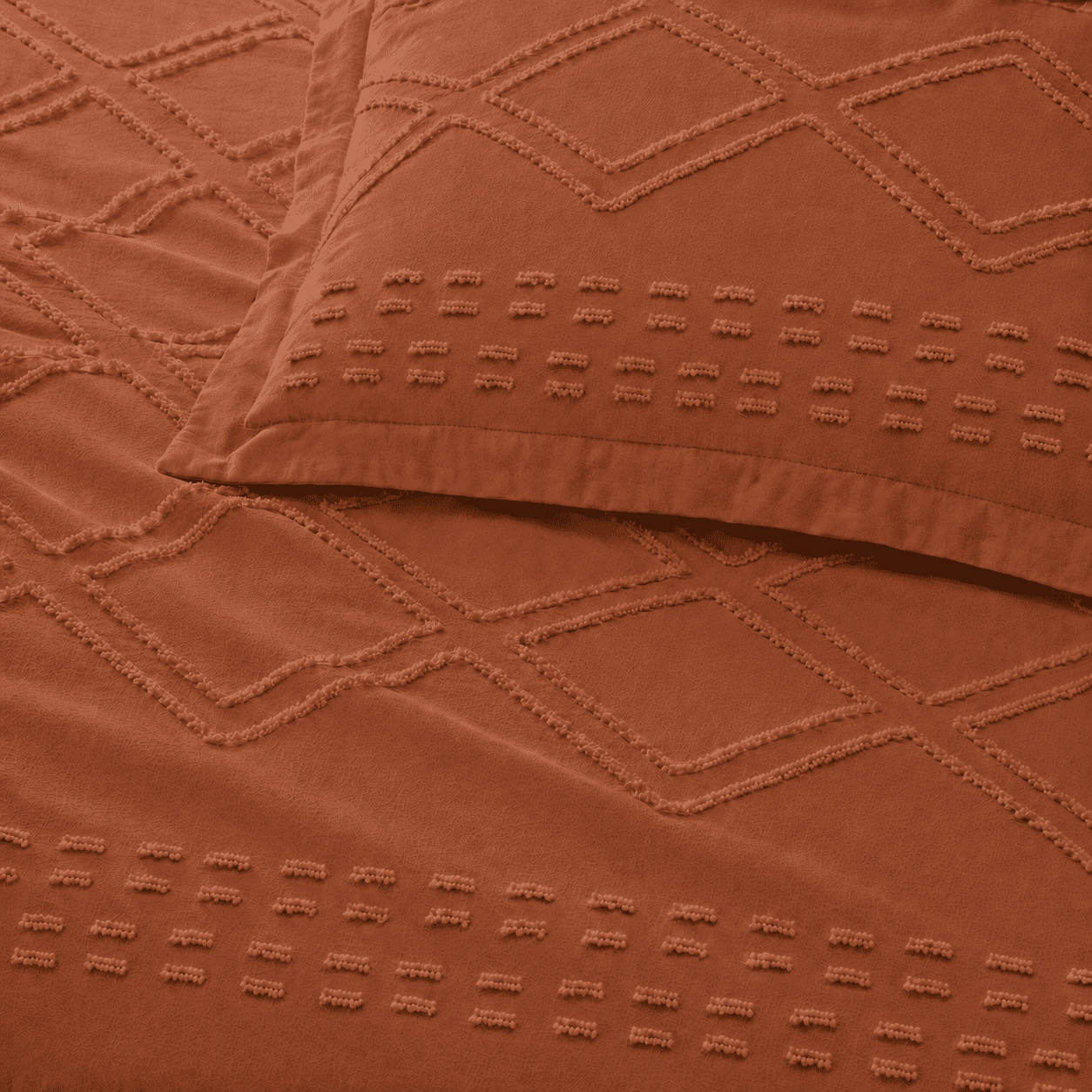 Ensemble de housse de couette à texture douce à motif losange Swift Home, literie toutes saisons avec fermeture éclair, avec taies d’oreiller, simple