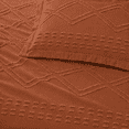 thumbnail image 2 of Swift Home Diamond Textured Soft Touch Duvet Cover Set, All Season Bedding with Zipper Closure, Includes Pillow Shams, Full/Queen, Brick, 2 of 5
