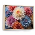 thumbnail image 2 of Designart Chrysanthemums framed wall art decor, Chrysanthemums framed wall Art, Chrysanthemums Vibrant composition I , Multi-Color Traditional Natural framed wall art, Natural brown color Frame, 2 of 5