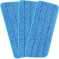 thumbnail image 1 of CUITING 3 Pcs Replacement Microfiber Pad for Universal Commercial 16.5 Inch Mop Head Flat Mop Head Wet & Dry Commercial Cleaning Refills Reusable Mop Refills Fit for Most Microfiber Flat, 1 of 7