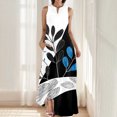 thumbnail image 1 of Ovzne Robes pour Femmes 2025 Robe pour Femme Mode Femme Confortable Été Imprimé Sans Manches Robe à Col en V Robe Grande Taille Robe Imprimée Liquidation, 1 of 4
