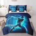 thumbnail image 1 of YST 7Pcs Baseball Player Comforter Set, Sports Fans Bed in a Bag, King Size, 1 of 5
