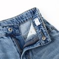 thumbnail image 3 of KIDSCOOL SPACE Girls Flare Jeans,Little Big Girl Ripped Wide Leg Soft Denim Pants,5-6 Years, 3 of 5
