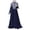 Blue, variant on Baberdicy Plus Size Dresses Women Muslim Dress Kaftan Arab Jilbab Abaya Islamic Lace Stitching Maxi Dress Long Dress Blue, Size:S-5Xl