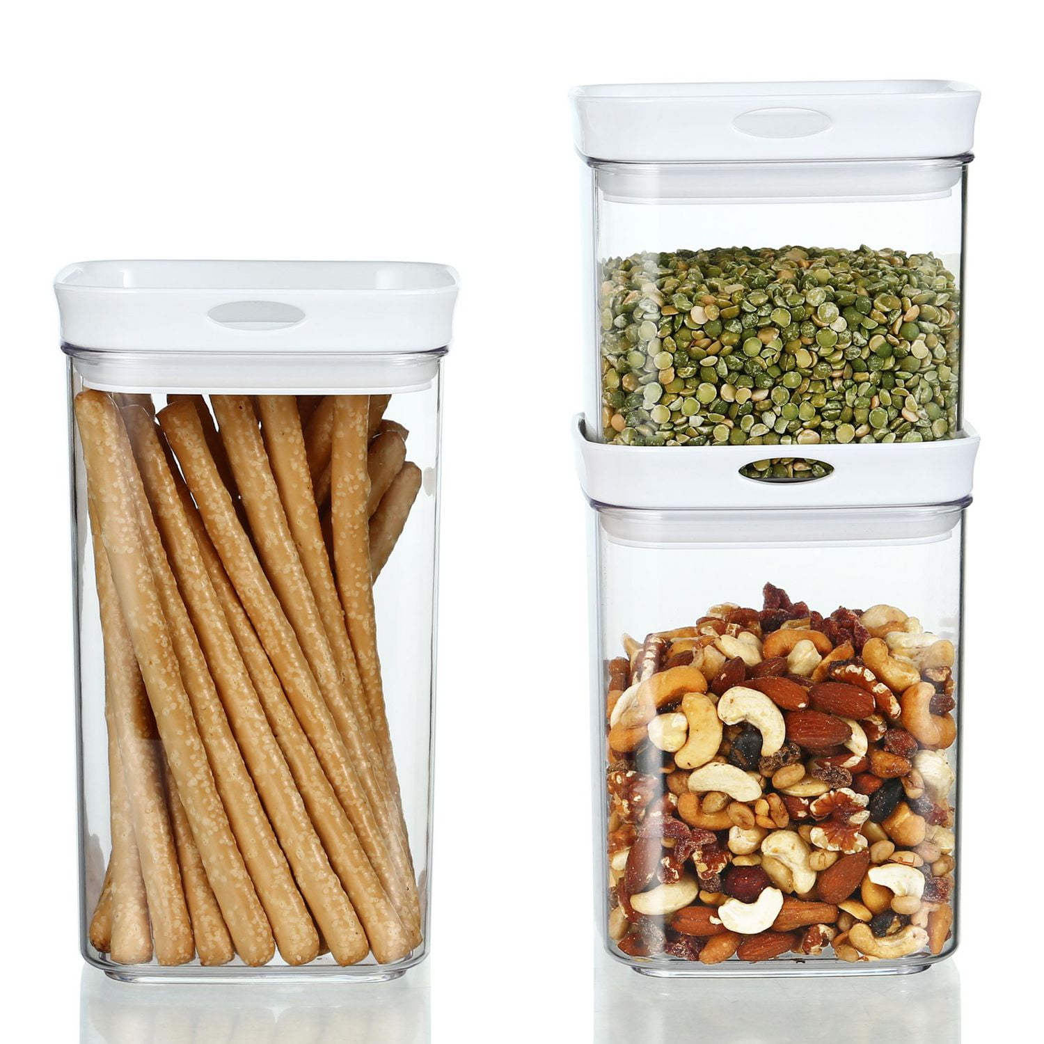 Mainstays 1.7 L Clear Food Storage Canister with White Lid