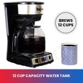 thumbnail image 2 of Total Chef Programmable 12-Cup Coffee Maker with Filter Black and Silver, 2 of 8