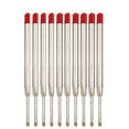 thumbnail image 1 of 5/10/20Pcs Ballpoint Pen Refill For Parker Pens Medium Point L:3.9 In Black Blue Red Ink Rods G2 Metal Refill Writing Stationery 10 PCS Red, 1 of 6