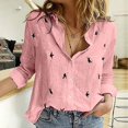 thumbnail image 2 of Pompotops T-shirt à Manches Longues Décontracté Imprimé Mode pour Femmes en Lin en Solde, 2 of 6