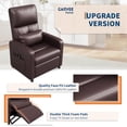 thumbnail image 4 of Electric Power Recliner Chair, Adjustable Back PU Leather Single Sofa with USB Port and Side Pockets for Living Room Theater, 4 of 8