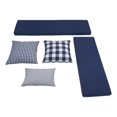 thumbnail image 1 of Linon 5 Piece Polyester Cushion/Pillow Set for Troyin Nook in Navy, 1 of 13