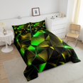 thumbnail image 4 of Erosebridal Modern Abstract Bedding King Comforter Set, Yellow Green Down Comforter, Geometric Honeycomb Decor, Lightweight, 4 of 8