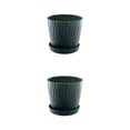 thumbnail image 2 of kurtrusly Modern Decorative Flower Pots Easy To Maintain Various Colors And Sizes green S pot+S tray 2Set, 2 of 6