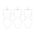 thumbnail image 1 of 3 Pieces swimsuit Hangers Storage Hanging Rack Top Swivel Hook for Swimsuits Women, 1 of 8
